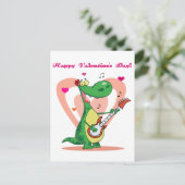 Dinosaurier, der Gitarre spielt Postkarte (Stehend Vorderseite)