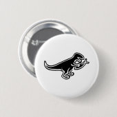 Dinosaurier, der Jesus-Fische isst Button (Vorne & Hinten)