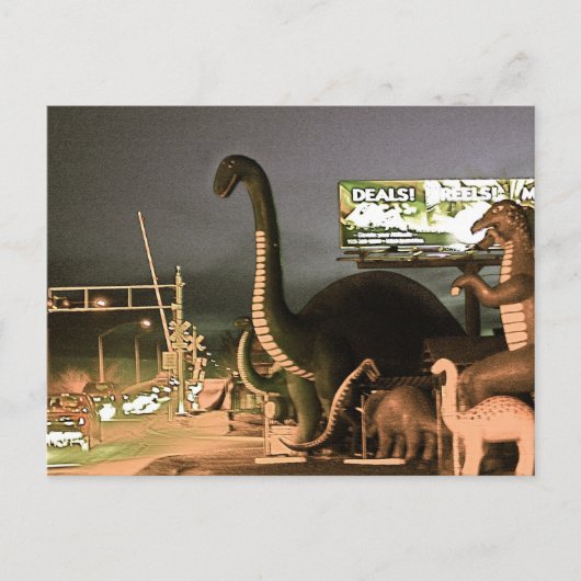 Dinosaurier der Route 66 Postkarte (Vorderseite)