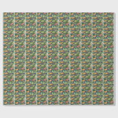Dinosaurier Design Wrapping Paper Geschenkpapier (Flach)