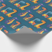 Dinosaurier Design Wrapping Paper Geschenkpapier (Ecke)