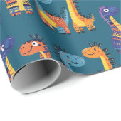 Dinosaurier Design Wrapping Paper Geschenkpapier (Rolleneckpunkt)