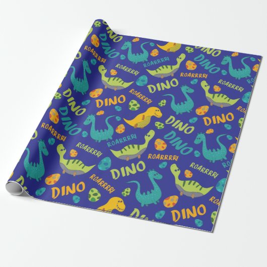 Dinosaurier Design Wrapping Paper Geschenkpapier (Ungerollt)