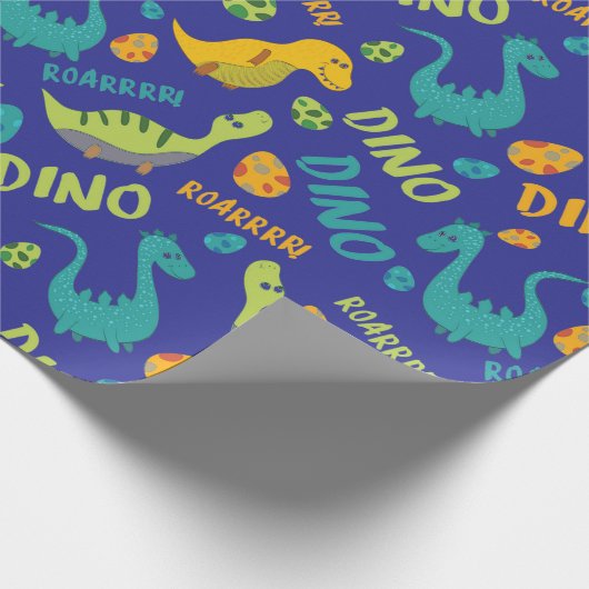 Dinosaurier Design Wrapping Paper Geschenkpapier (Ecke)