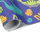 Dinosaurier Design Wrapping Paper Geschenkpapier (Rolleneckpunkt)