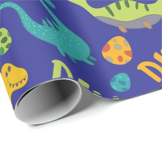Dinosaurier Design Wrapping Paper Geschenkpapier (Rolleneckpunkt)