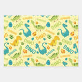 Dinosaurier Design Wrapping Paper Geschenkpapier Set (Vorderseite 3)