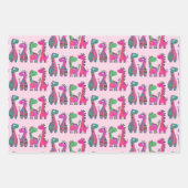 Dinosaurier Design Wrapping Paper Geschenkpapier Set (Vorderseite)