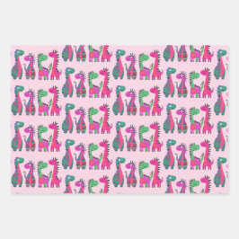 Dinosaurier Design Wrapping Paper Geschenkpapier Set