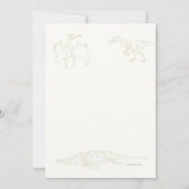 Dinosaurier-Diagramm Einladung (Rückseite)