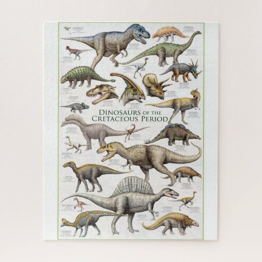 Dinosaurier-Diagramm Hintergrund Puzzle (Vertikal)