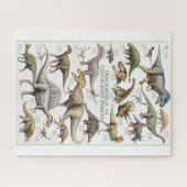 Dinosaurier-Diagramm Hintergrund Puzzle (Horizontal)