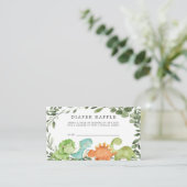 Dinosaurier Diaper Raffle Baby Shower Card Begleitkarte (Stehend Vorderseite)