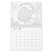 Dinosaurier, die Seiten färben Kalender (Jan 2027)