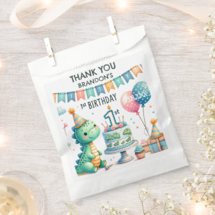 Dinosaurier Dino 1. Geburtstagsfeier Geschenktütchen