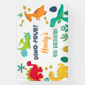 Dinosaurier dino-4. Geburtstagsbanner/Hintergrund. Banner (Vertikal)