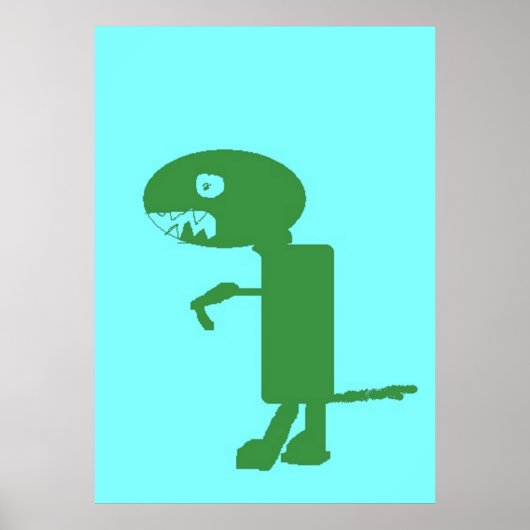 Dinosaurier Dino, extra großes Poster, Kinder Kuns Poster (Vorne)