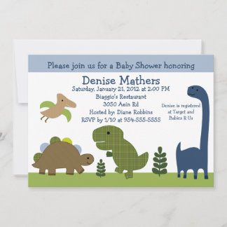 Dinosaurier/Dino Kinderdusche Einladung