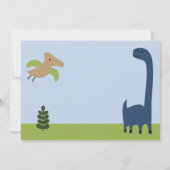 Dinosaurier/Dino Kinderdusche Einladung (Rückseite)