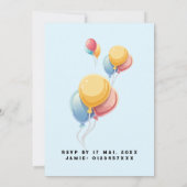 Dinosaurier Dino Party Kindergeburtstag blau lusti Einladung (Rückseite)