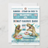 Dinosaurier Donut Pool Party Einladung (Vorderseite)