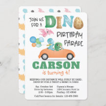 Dinosaurier Drive By Birthday Parade Party