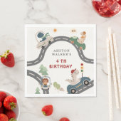 Dinosaurier Driver Party Animals Kindergeburtstag Serviette (Beispiel)