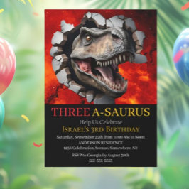 Dinosaurier, druckbarer Geburtstag Einladung