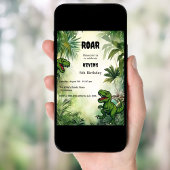 Dinosaurier-Dschungel Geburtstagsjunge Einladung