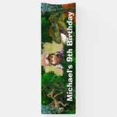 Dinosaurier Dschungel T-rex Jungs Foto Dino Kreatu Banner (Vertikal)