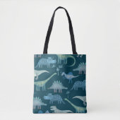 Dinosaurier Dunkelgrün Tasche (Vorderseite)