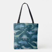 Dinosaurier Dunkelgrün Tasche (Rückseite)