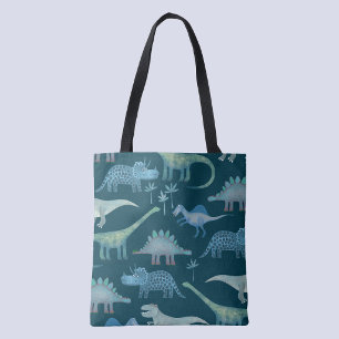 Dinosaurier Dunkelgrün Tasche