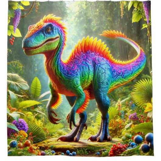 Dinosaurier Duschvorhang (Vorderseite)