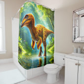 Dinosaurier Duschvorhang (Beispiel)