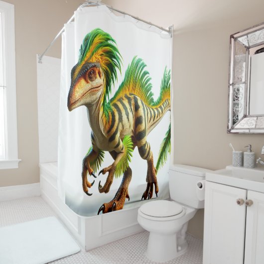 Dinosaurier Duschvorhang (Beispiel)