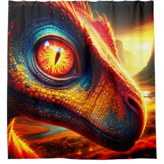 Dinosaurier Duschvorhang (Vorderseite)