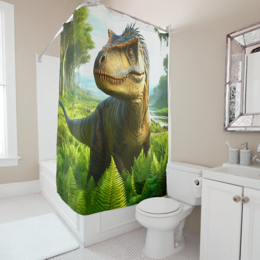 Dinosaurier Duschvorhang (Beispiel)