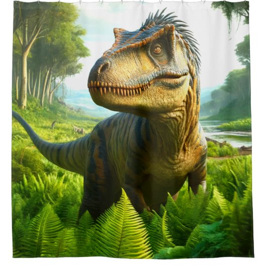 Dinosaurier Duschvorhang (Vorderseite)