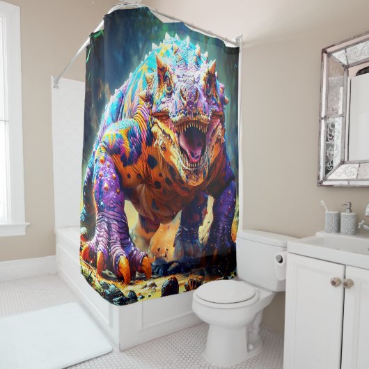Dinosaurier Duschvorhang (Beispiel)