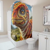 Dinosaurier Duschvorhang (Beispiel)