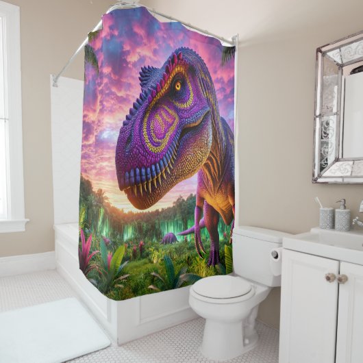 Dinosaurier Duschvorhang (Beispiel)
