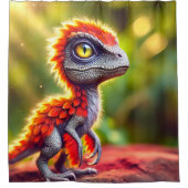 Dinosaurier Duschvorhang (Vorderseite)