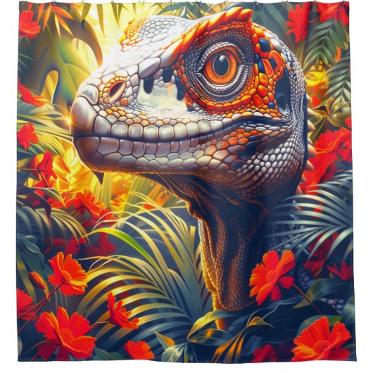 Dinosaurier Duschvorhang (Vorderseite)