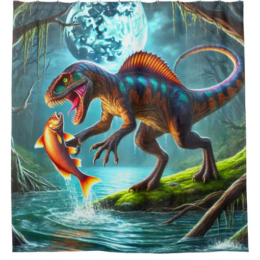 Dinosaurier Duschvorhang (Vorderseite)