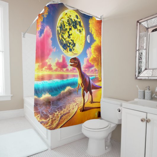 Dinosaurier Duschvorhang (Beispiel)