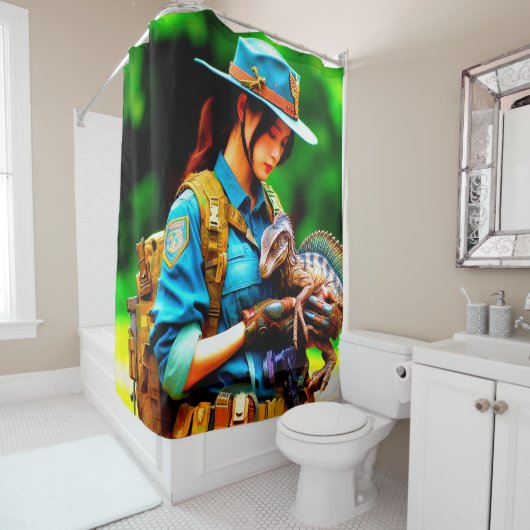 Dinosaurier Duschvorhang (Beispiel)