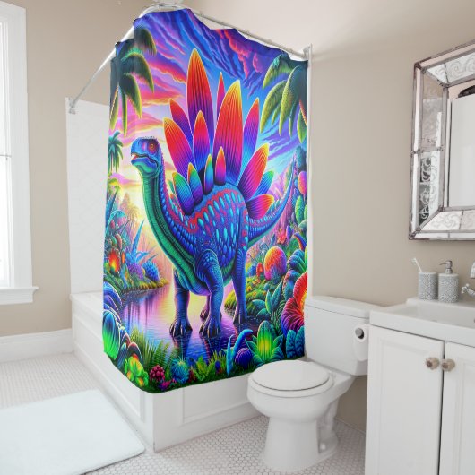 Dinosaurier Duschvorhang (Beispiel)