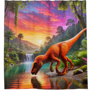 Dinosaurier Duschvorhang