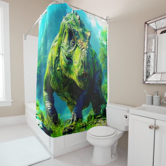 Dinosaurier Duschvorhang (Beispiel)